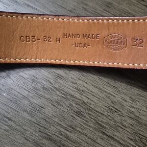 Galco Accessory Brown Handmade Leather Belt CB-3 Sz 32